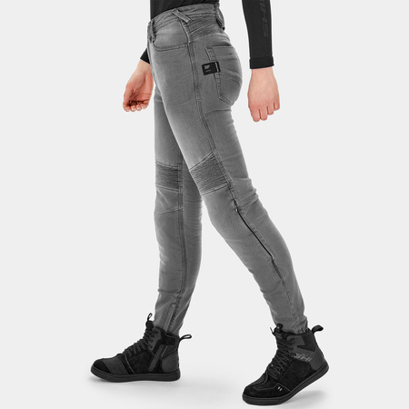 Jeansy motocyklowe damskie SHIMA ZENITH LADY GREY szary