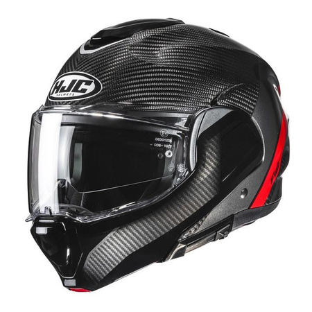 Kask szczękowy HJC F100 CARBON STAN BLACK/RED czarny czerwony