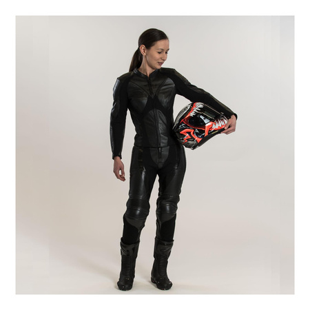 Spodnie skórzane damskie REBELHORN REBEL LADY BLACK czarny