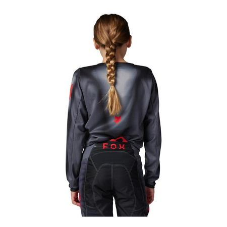 Bluza cross dziecięca FOX JUNIOR 180 INTERFERE GREY/RED szary czerwony
