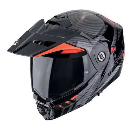 Kask szczękowy SCORPION ADX-2 LEWIS BLACK/RED czarny czerwony