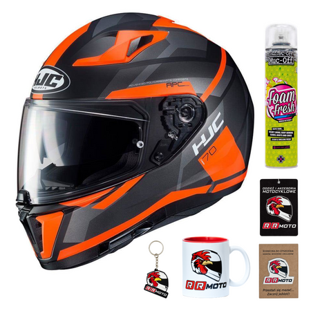 Kask integralny HJC I70 ELIM BLACK/ORANGE szary pomarańczowy czarny