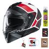 Kask szczękowy HJC I90 HOLLEN BLACK/WHITE/RED biały czarny czerwony