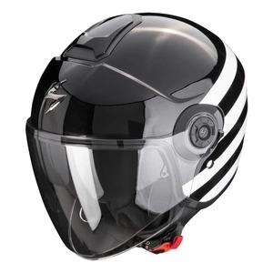 Kask otwarty SCORPION EXO-CITY II BEE BLACK/WHITE czarny biały