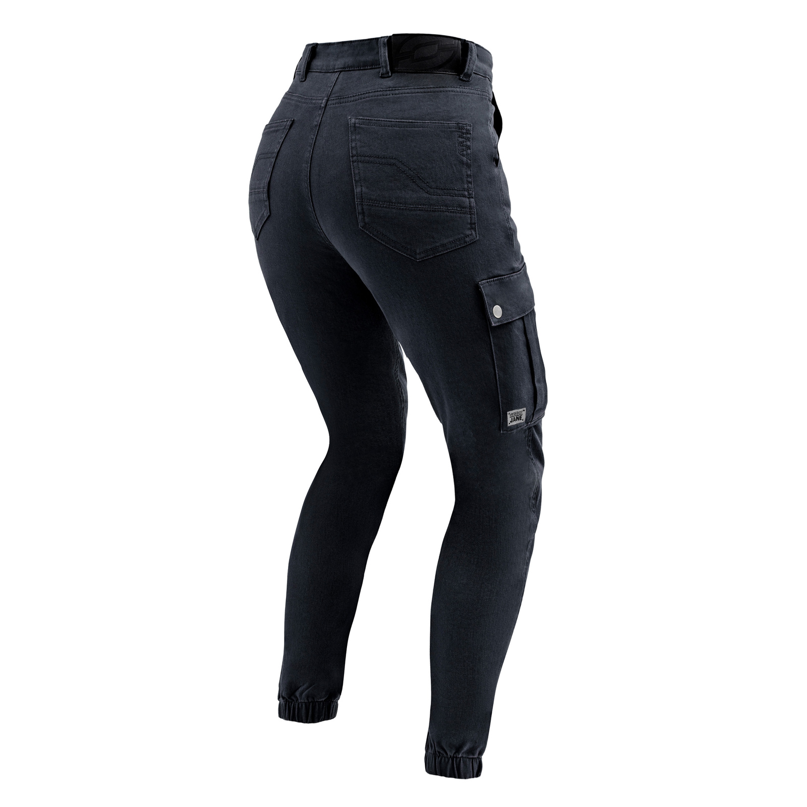 Jeansy Motocyklowe Damskie Ozone Jane Lady Jogger Fit Black Czarny