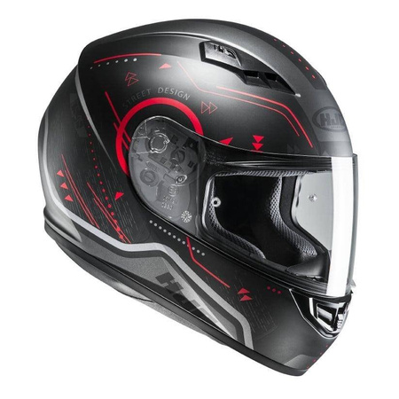 Kask integralny HJC CS-15 SAFA BLACK/RED czarny szary czerwony