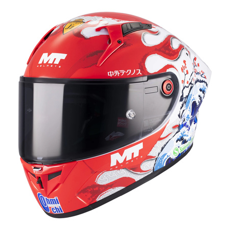 Kask integralny MT KRE+ S YAMANAKA RED/WHITE/BLUE czarny biały niebieski