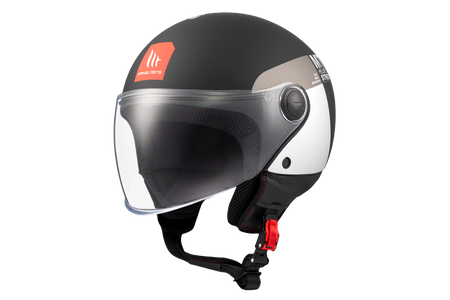 Kask otwarty MT STREET S INBOARD MATT BLACK/GREY czarny szary