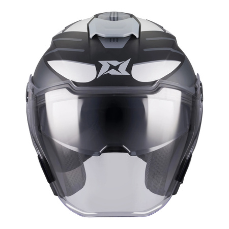 Kask otwarty AXXIS BLAZER SV ROUND B2 MATT czarny szary biały