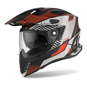Kask integralny AIROH COMMANDER BOOST ORANGE MATT pomarańczowy szary czarny