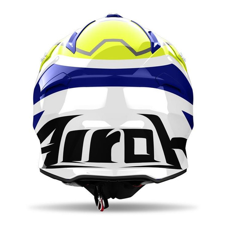 Kask cross AIROH AVIATOR ACE 2 GROUND YELLOW GLOSS granatowy żółty fluo biały