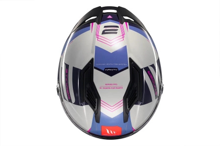 Kask integralny MT STINGER 2 TRON WHITE/PINK/BLUE