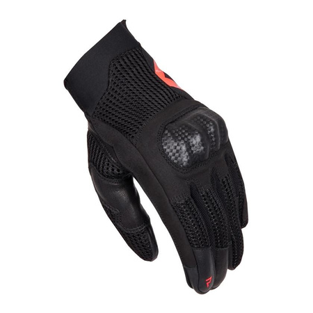 Rękawice miejskie damskie REBELHORN GAP III LADY BLACK/FLUO RED czarny czerwony fluo