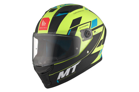 Kask integralny MT STINGER 2 ZIVZE MATT BLACK/FLUO czarny żółty fluo niebieski