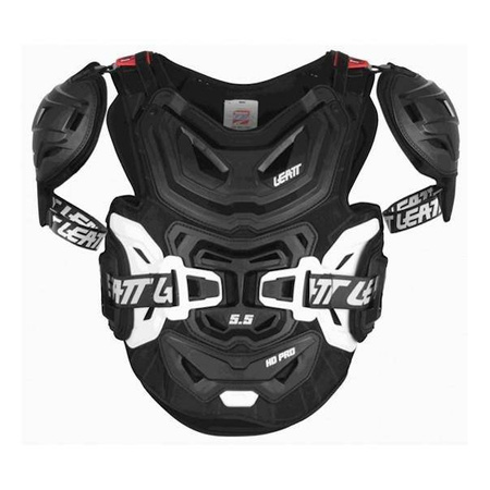 Buzer LEATT CHEST PROTECTOR 5.5 PRO HD BLACK czarny biały