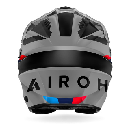 Kask integralny Airoh COMMANDER SKILL MATT szary czarny czerwony niebieski