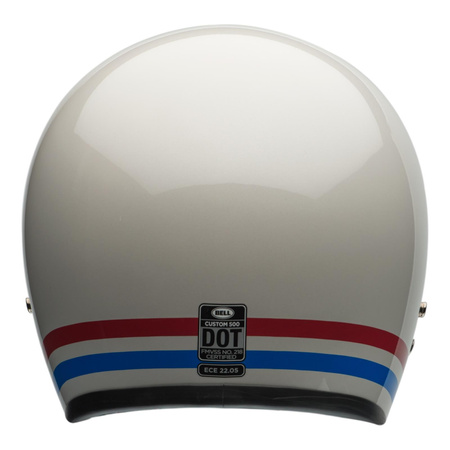 Kask otwarty BELL CUSTOM 500 ECE6 STRIPES PEARL WHITE/RED/BLUE biały czerwony niebieski