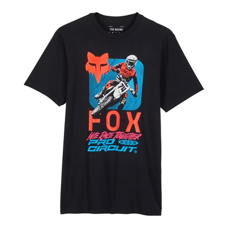 Koszulka T-shirt FOX X PRO CIRCUIT BLACK czarny