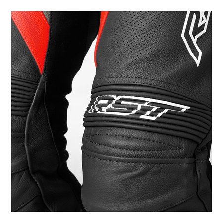 Spodnie skórzane RST TRACTECH EVO 4 CE BLACK/GREY/FLO RED czarny szary czerwony