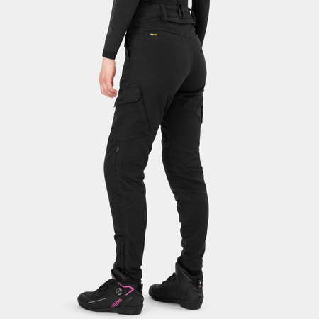 Jeansy motocyklowe damskie SHIMA RECON LADY BLACK czarny