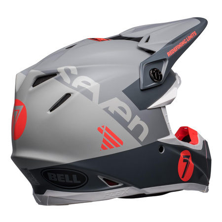 Kask cross BELL MOTO9S FLEX SEVEN VANGUARD MATTE CHARCOAL/ORANGE szary