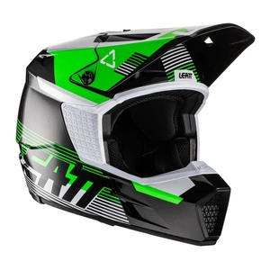 Kask cross LEATT MOTO 3.5 V22 BLACK czarny zielony fluo biały