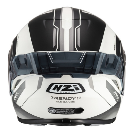 Kask integralny NZI TRENDY ELEGANCE WHITE BLACK TINTED MATT biały czarny