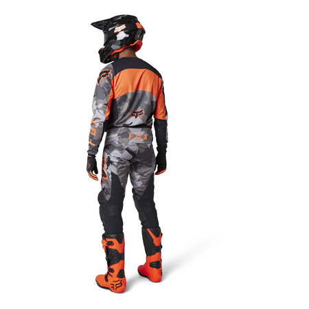 Spodnie cross FOX 180 BNKR GREY CAMO szary czarny pomarańczowy