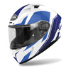 Kask integralny AIROH VALOR WINGS BLUE GLOSS biały niebieski granatowy