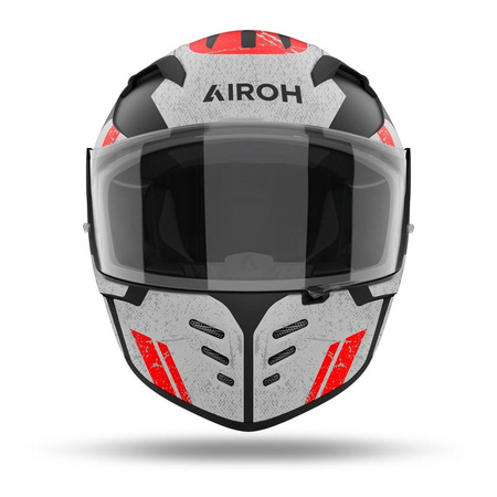 Kask integralny AIROH CONNOR OMEGA MATT szary czarny czerwony