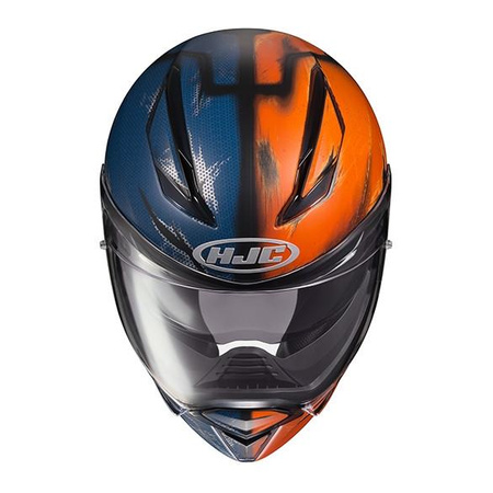 Kask integralny HJC F70 DEATHSTROKE DC COMICS BLUE/ORANGE niebieski pomarańczowy szary czarny