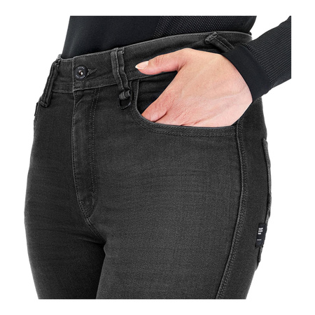 Jeansy motocyklowe damskie SHIMA RIDGE LADY BLACK czarny