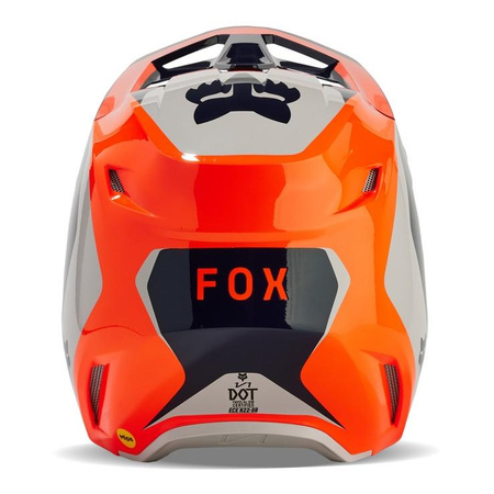 Kask cross FOX V1 NITRO FLUORESCENT ORANGE pomarańczowy fluo granatowy