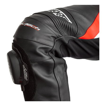 Spodnie skórzane RST TRACTECH EVO 4 CE BLACK/RED czerwony czarny
