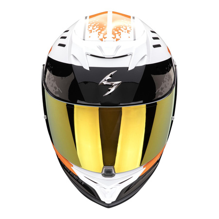 Kask integralny SCORPION EXO-520 EVO AIR TITAN WHITE/ORANGE biały pomarańczowy