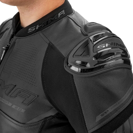 Kurtka skórzana SHIMA BANDIT 2.0 BLACK/BLACK czarny
