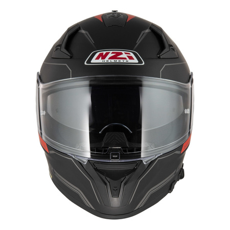 Kask integralny NZI GO RIDER STREAM DUO SOLID BLACK RED MATT czarny czerwony