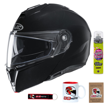 Kask szczękowy HJC I90 METAL BLACK czarny