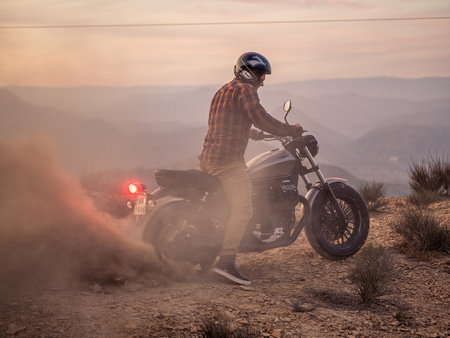 Koszula motocyklowa BROGER ALASKA CARAMEL czerwony żółty czarny