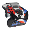 Kask szczękowy MT ATOM SV W17 GLOSS PEARL BLUE niebieski czerwony czarny biały