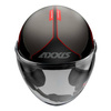 Kask otwarty AXXIS SQUARE CONVEX GLOSS RED czarny grafitowy czerwony