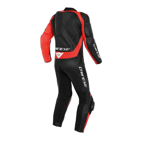 Kombinezon jednoczęściowy DAINESE ASSEN 2 PERFORATED BLACK/RED FLUO czarny czerwony fluo