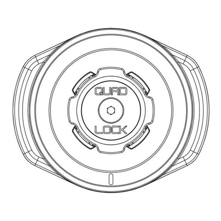 Głowica QUAD LOCK wodoodporna z ładowarką indukcyjną USB czarny