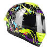 Kask integralny LAZER RAFALE SR CRAZY BLACK/MULTI czarny żółty fluo fioletowy czerwony niebieski zielony