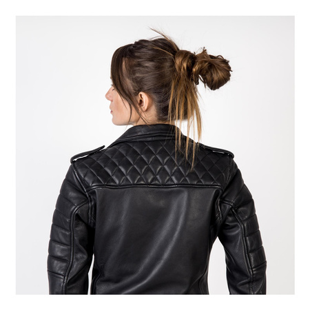 Kurtka skórzana damska OZONE RAMONES MODERN LADY MATT BLACK czarny
