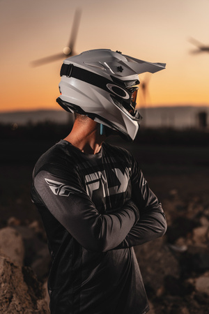 Kask cross MT FALCON S PURE A0 GLOSS PEARL biały