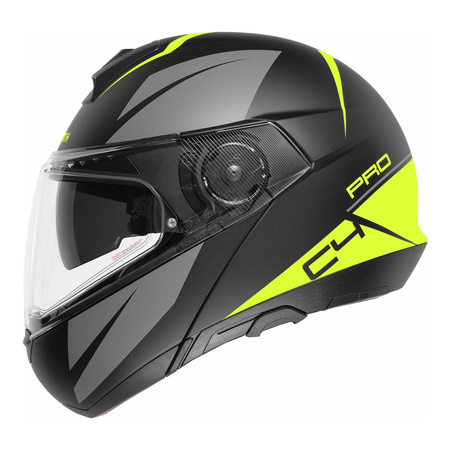 Kask szczękowy SCHUBERTH C4 PRO ECE MERAK YELLOW czarny szary żółty fluo