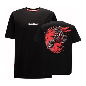 Koszulka T-shirt REBELRUSH MOTO CROSS BLACK czarny