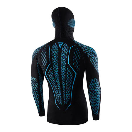 Koszulka termoaktywna REBELHORN THERM II 2IN1 BLACK/BLUE czarny niebieski