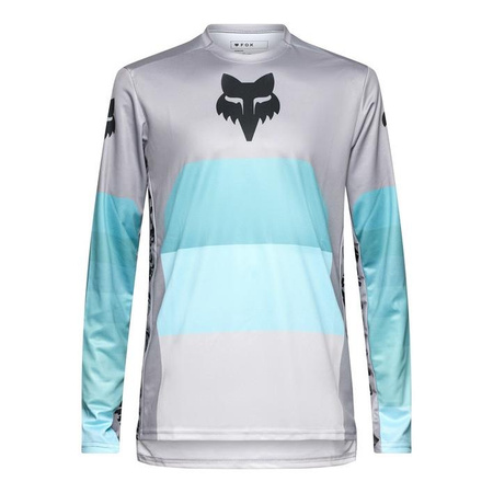 Koszulka rowerowa FOX RANGER Z DŁUGIM RĘKAWEM GRID STEEL GREY szary niebieski